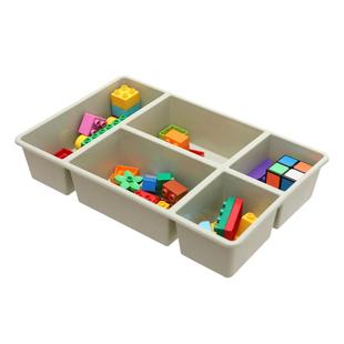 美工区材料收纳盒粉笔盒收纳盒讲台幼儿园教具分类筐抽屉式分格盒