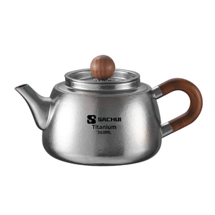 纯钛西施茶壶家用泡茶壶围炉煮茶钛功夫茶具户外露营钛金属泡茶器