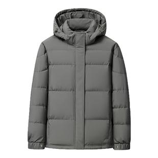 鸭鸭羽绒服女士2025冬季反季短款加厚可拆帽百搭宽松保暖鸭绒外套