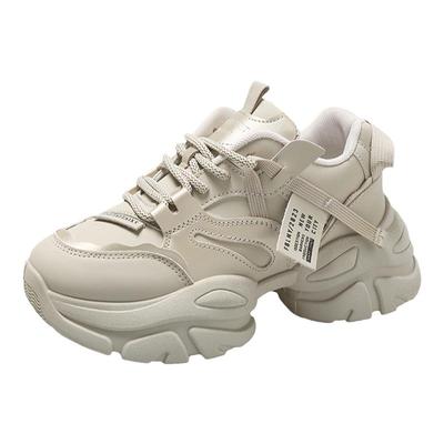 踩屎感爆款增高鞋黑色老爹鞋女款