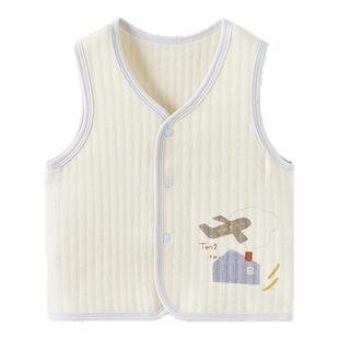 童泰婴儿马甲秋冬季纯棉保暖男女宝宝衣服背心坎肩马夹外出上衣