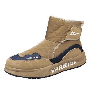 回力雪地靴秋季男鞋青少年加厚保暖棉靴哈尔滨防水防滑面包大棉鞋