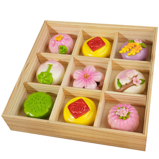 果蔬菜汁新中式花饽饽手工小蛋糕花样糕点摆盘点心馒头花馍礼盒