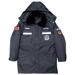 保安服冬装棉衣制服保安棉服加厚工作服套装男冬季防寒服大衣棉袄