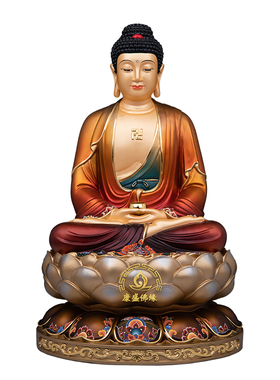 铜描金全堂佛神像家用客厅摆件