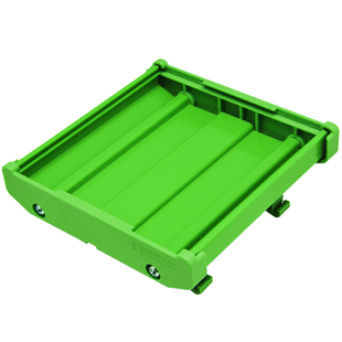 53-75MM线路板DIN导轨C45底座PCB安装模组架板卡槽外壳塑胶固定盒