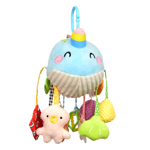 抽抽乐手指精细玩具婴儿早教0-1岁抓握训练婴儿车挂件摇铃拉拉乐