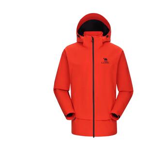 骆驼冲锋衣男女款2026春季新款户外防风防水硬壳新年红色情侣外套