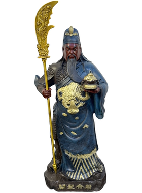关公武圣立刀忠义关二爷神像家用