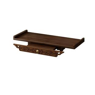 佛龛壁挂式小型财神爷神龛新中式非实木菩萨供奉底座香炉置物架子