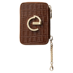 CUSTYPE简约卡包小挂件适用于手机挂绳挂饰皮革小包可拆卸大容量装卡小钱包磁吸分离套装皮革鳄鱼纹小包