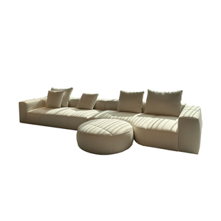 CISU意式极简2025新款意大利品牌直排沙发简约米白色棉麻伊夫沙发