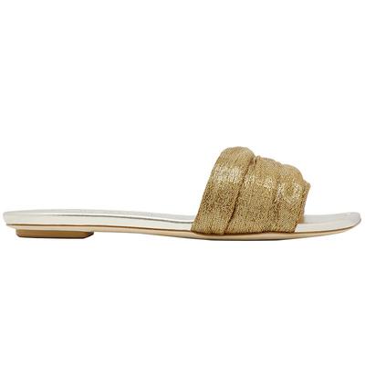 SW夏季平底一字拖方头外穿拖鞋