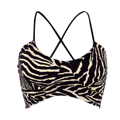 一体式细带运动内衣女时尚印花美背豹纹网红文胸普拉提瑜伽服健身