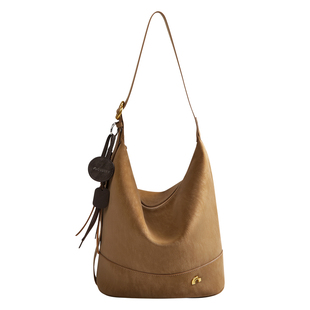 纳兰杜塌塌包麂皮包包2025新款冬双耳水桶包女大容量通勤包单肩包