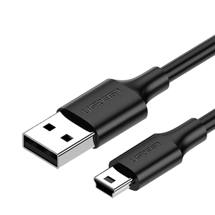 绿联t型口充电数据线miniusb三星移动硬盘行车记录仪mp4收音机税控盘usb转mini数据适用佳能数码相机v3老年机