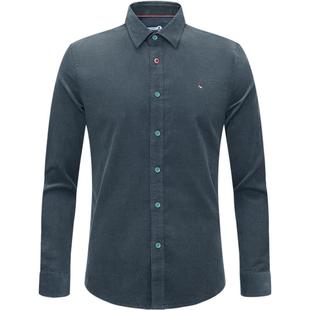 Navigare意大利小帆船绿色灯芯绒衬衫外套男秋冬新款纯棉休闲衬衣