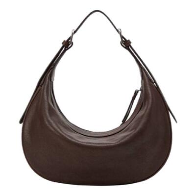 奚梦瑶同款植鞣月牙极简风hobo包