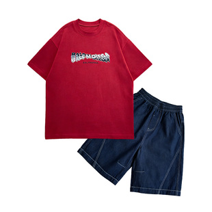 男童夏季短袖套装2026新款儿童夏装两件套中大童薄款半袖T恤洋气