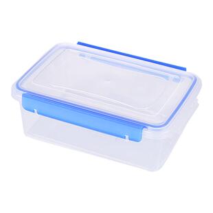 长方形塑料保鲜盒食品级冰箱收纳盒透明带盖可微波饭盒塑料盒华隆