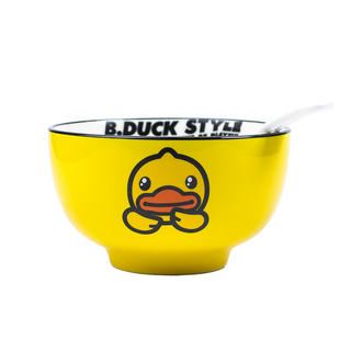 小黄鸭餐具陶瓷饭面汤碗/菜汤主餐鱼盘/大小勺/可爱卡通网红INS风