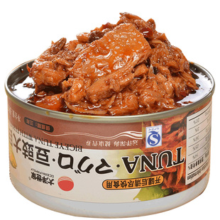 【满4罐包邮】大洋世家豆豉大目金枪鱼罐头185g吞拿鱼罐头拌饭菜