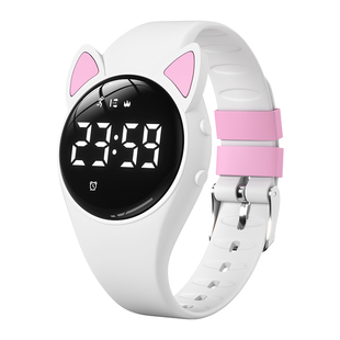 儿童手表女孩小学生可充电只看时间防水电子表女童儿童节女生礼物