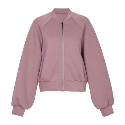 婉甸紫雾色落肩款休闲外套