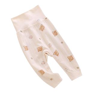 婴儿裤子纯棉a类秋冬季大屁屁裤按扣高腰护肚一岁宝宝1秋季pp秋裤