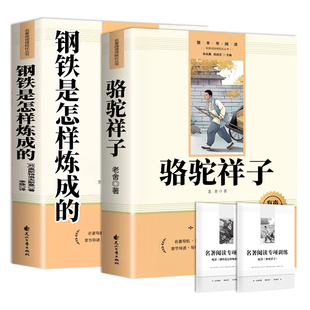 骆驼祥子和钢铁是怎样炼成的正版原著完整版七年级下册必读的课外书初一7下课外阅读书籍名著无删减配套人教版人民文学教育出版社d