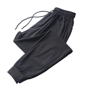 冰丝运动长裤女夏季薄款宽松休闲速干大码直筒健身跑步梭织裤子