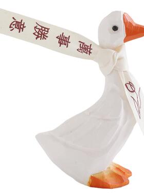 平安喜乐鸭加油鸭公仔摆件玩偶