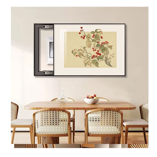 电表箱装饰画免打孔植物花卉配电箱遮挡空开箱餐厅挂画新中式墙画