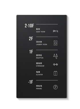 【免费定制】创意高档楼层索引牌
