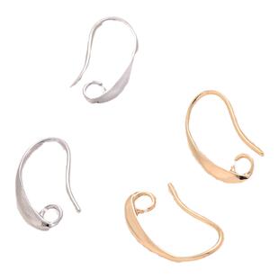 14K包金高跟鞋耳钩手工diy耳饰配件白金色喇叭托耳环材料基础耳勾