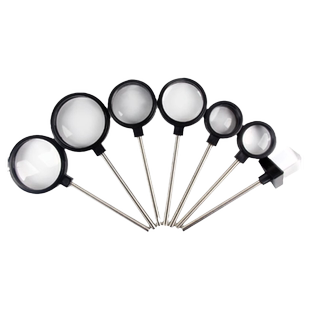 学生手持凹凸透镜赠底座可拆卸放大镜成像实验器材光具组配件双凸双凹透镜玻璃镜片初中物理光学教学器材