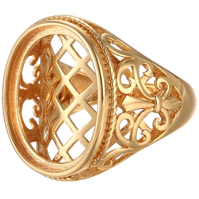 致闺蜜男女霸气复古个性戒指空托