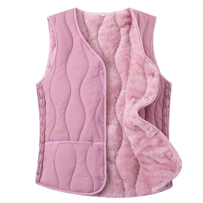 2025秋冬新款加绒羽绒棉马甲休闲百搭短款背心韩版收腰内穿马夹女