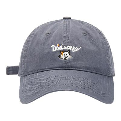 freerabbit II韩国东大门时尚休闲百搭刺绣字母小熊棒球帽鸭舌帽