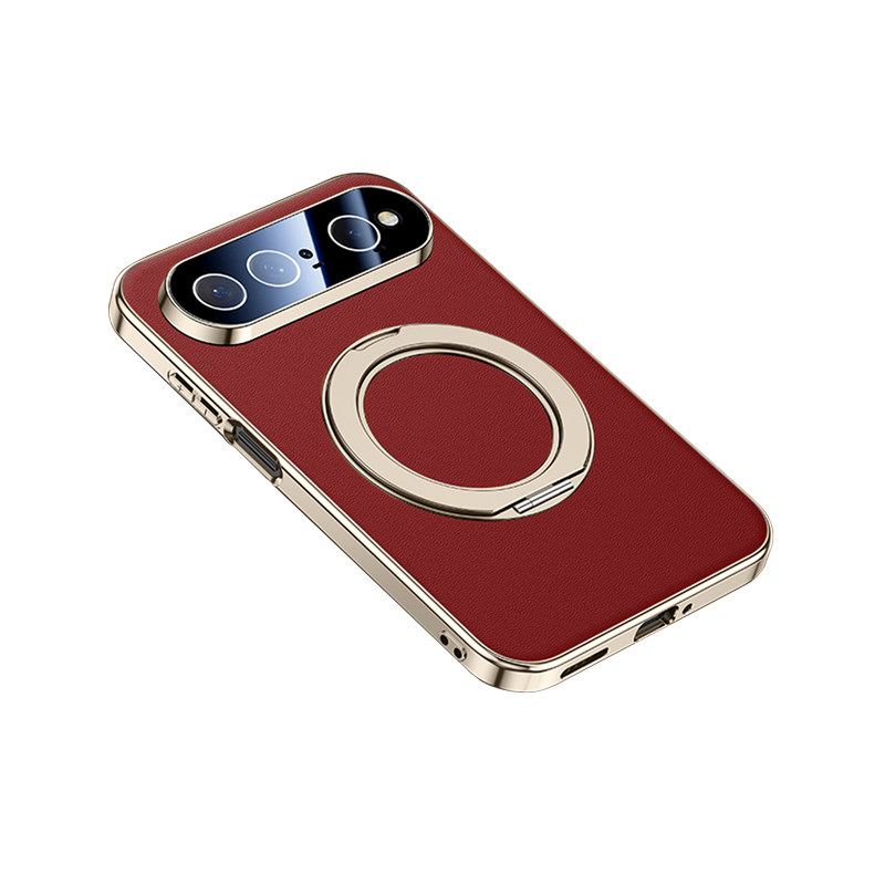 适用华为 Pura X View阔直屏手机壳新款纳帕真皮磁吸支架HUAWEIpuraxview镜头全包防摔保护套高级感商务外壳