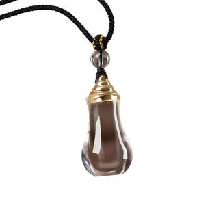 天然真水晶噶乌盒吊坠装朱砂舍利子金豆豆的藏式嘎乌盒舍利瓶挂件