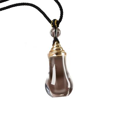 天然真水晶噶乌盒吊坠装朱砂舍利子金豆豆的藏式嘎乌盒舍利瓶挂件