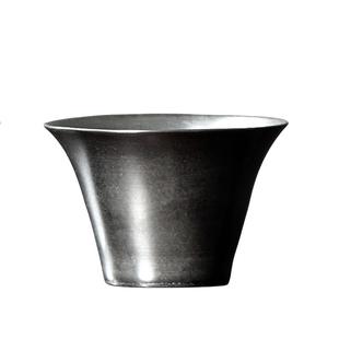 觅白手作薄胎鎏银品茗杯白瓷茶具杯工夫主人超薄纯银釉侘寂不烫手