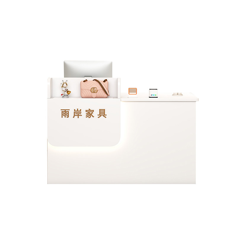 吧台服装店收银台简约现代小型前台桌便利店奶茶店储物柜台接待台