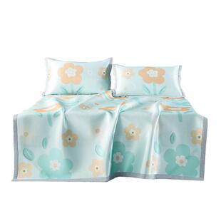 梦洁冰丝凉席夏季可机洗水洗新款凉感夏天学生宿舍单人床笠三件套