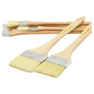 美术用品专业水粉画水彩画油画丙烯画专用猪鬃毛长杆原木画画刷子涂抹色粉墙绘颜料小排刷排笔画笔毛刷工具