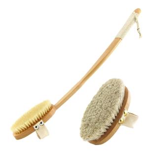 洗澡刷子搓背长柄猪鬃毛硬毛后背身体沐浴刷软毛干湿搓泥搓澡神器