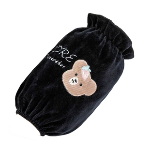 可爱短款绒布袖套女成人厨房上班耐脏工作护袖冬男学生羽绒服手袖