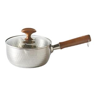 kimscook一人食小锅不锈钢小奶锅日式雪平锅宝宝辅食锅家用泡面锅