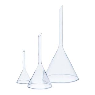 玻璃三角漏斗40 60 90 120mm口径塑料漏斗短颈实验室锥形漏斗初高中化学过滤实验用品Glass Conical Funnel